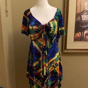 Love Kiss Handkerchief Empire Waist Top Size XXL